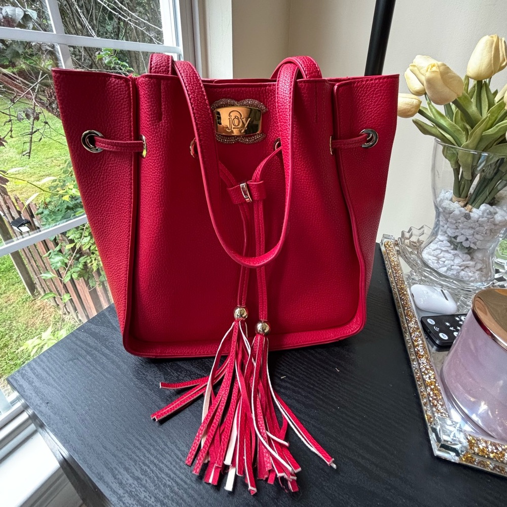 Joy Mangano Vibrant Red Tote Bag - Picture 6 of 12